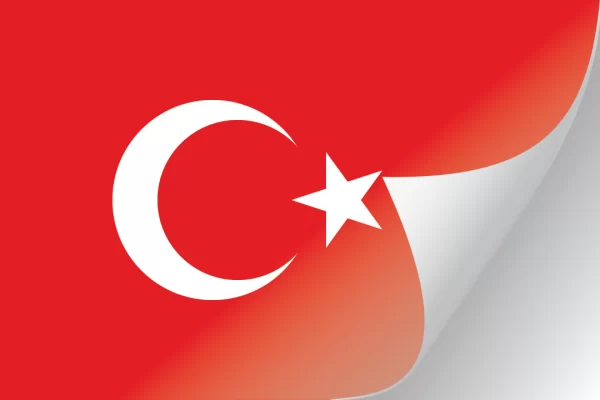 3"x5" Turkey Flag Decal