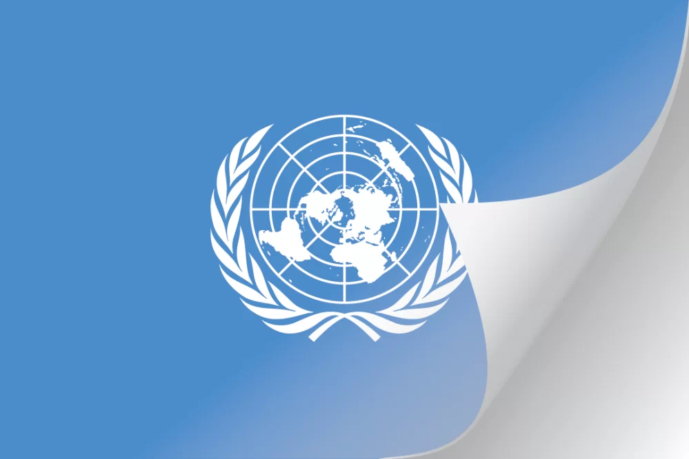 3"x5" United Nations Flag Decal