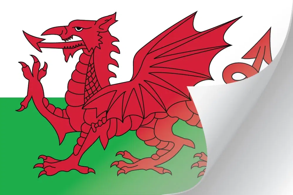 3"x5" Wales Flag Decal