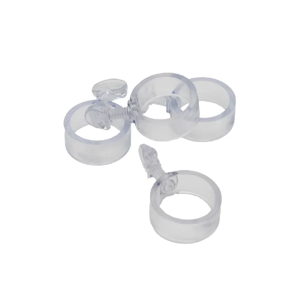 Clear Plastic Flagpole clips for 1" rotating flagpoles