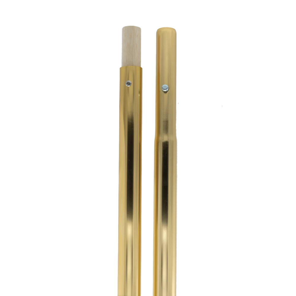 8'x1" gold coloured aluminum flagpole for indoor display