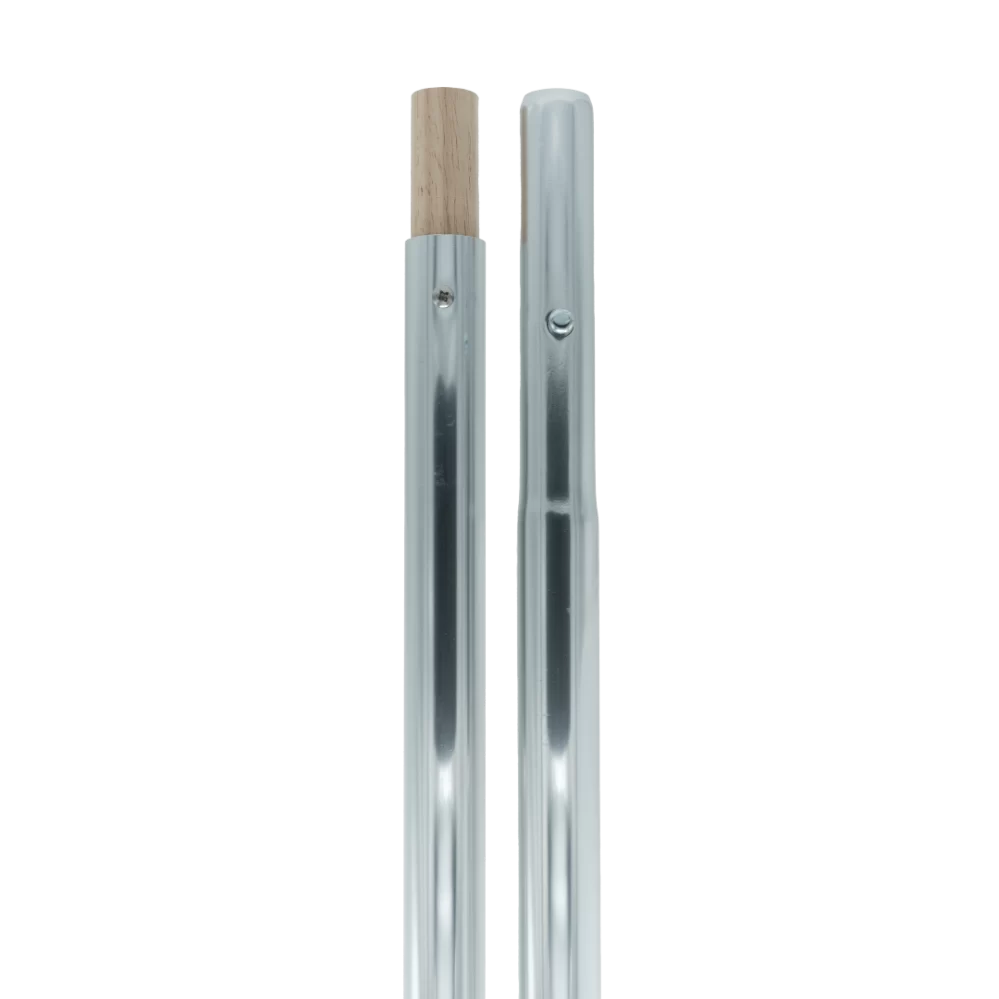 8'x1" silver coloured aluminum flagpole for indoor display