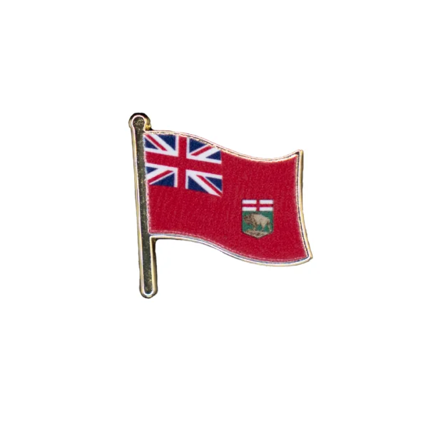 Manitoba waving flag lapel pin