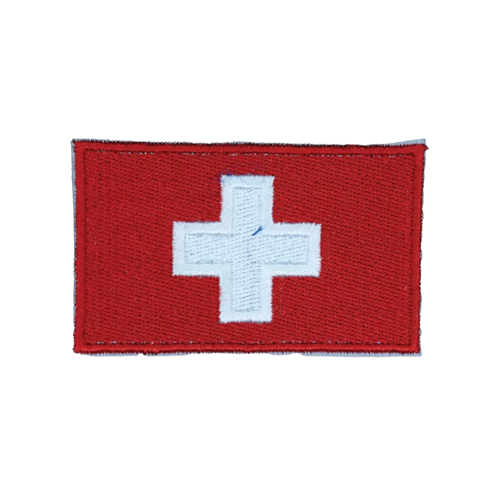 Switzerland Flag Patch, Crest, Back Pack Flag