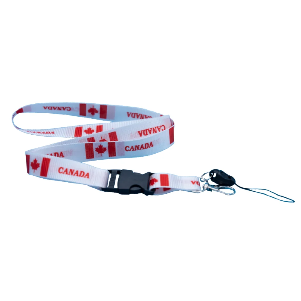 White Canada Lanyard