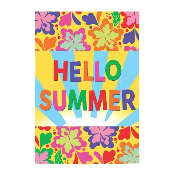 Tropical Hello Summer Suede House Banner