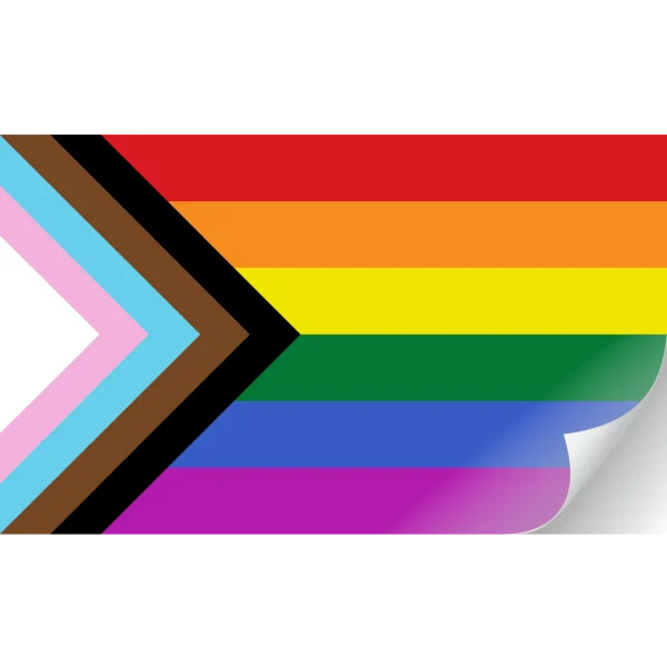 Vinyl Progress Pride Flag Decals